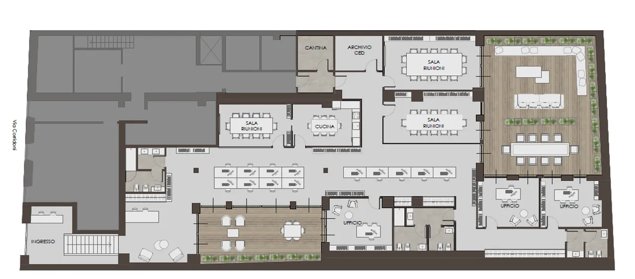 office - Cortesette - Office - Dils - Verdiepingsplan - 1