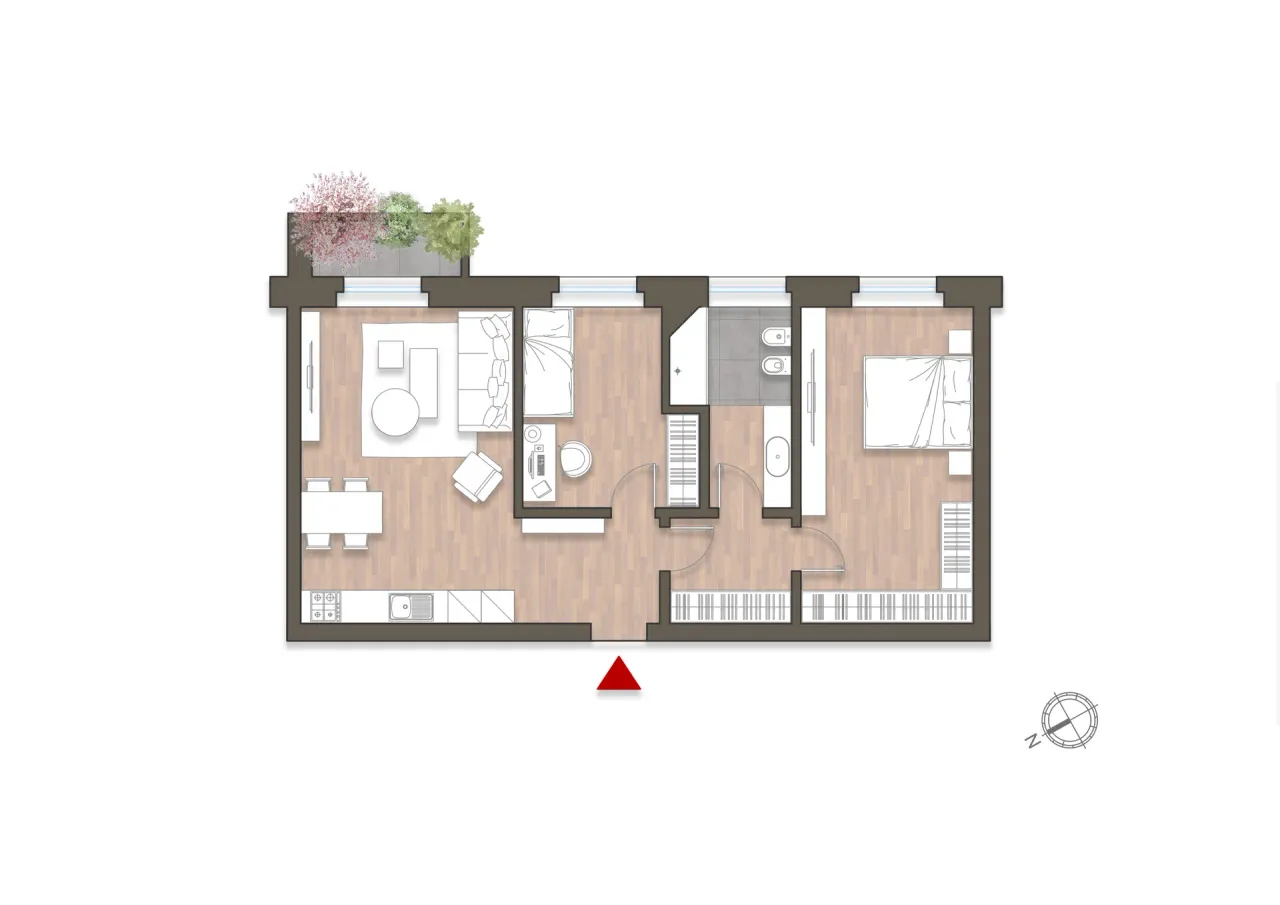 living - Via Caracciolo n. 89 Milano - Living - Dils - Floor Plan - 1