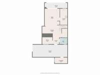 living - Ático de 111m² con 80m² terraza en venta en Sitges Town - Plano del piso thumbnail - 1