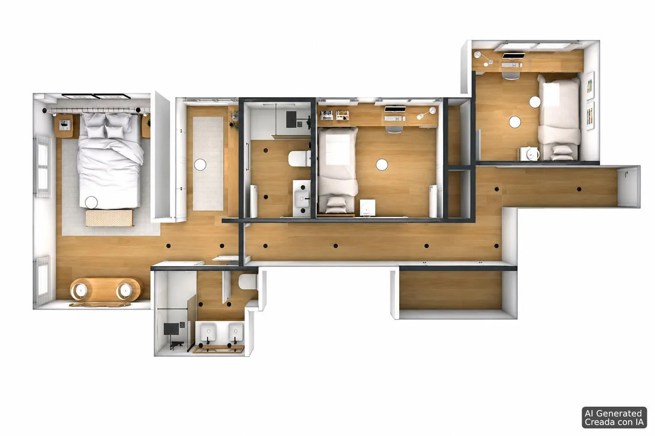 living - 145m² apartment for sale in Arturo Soria, Madrid - Floor Plan - 1
