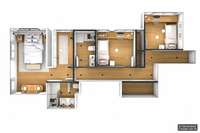 living - 145m² apartment for sale in Arturo Soria, Madrid - Floor Plan thumbnail - 1