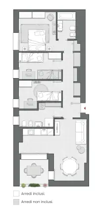 Quadrilocale di 112 m2 - Edificio C1 - LivinUp  | Milano - Floor Plan thumbnail - 1