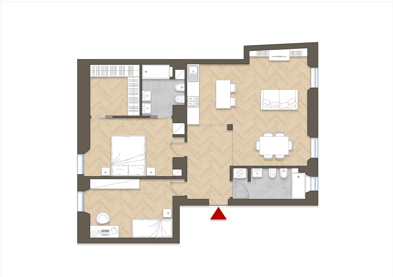 living - Via Broletto n. 41 Milano - Living - Dils - Verdiepingsplan - 1