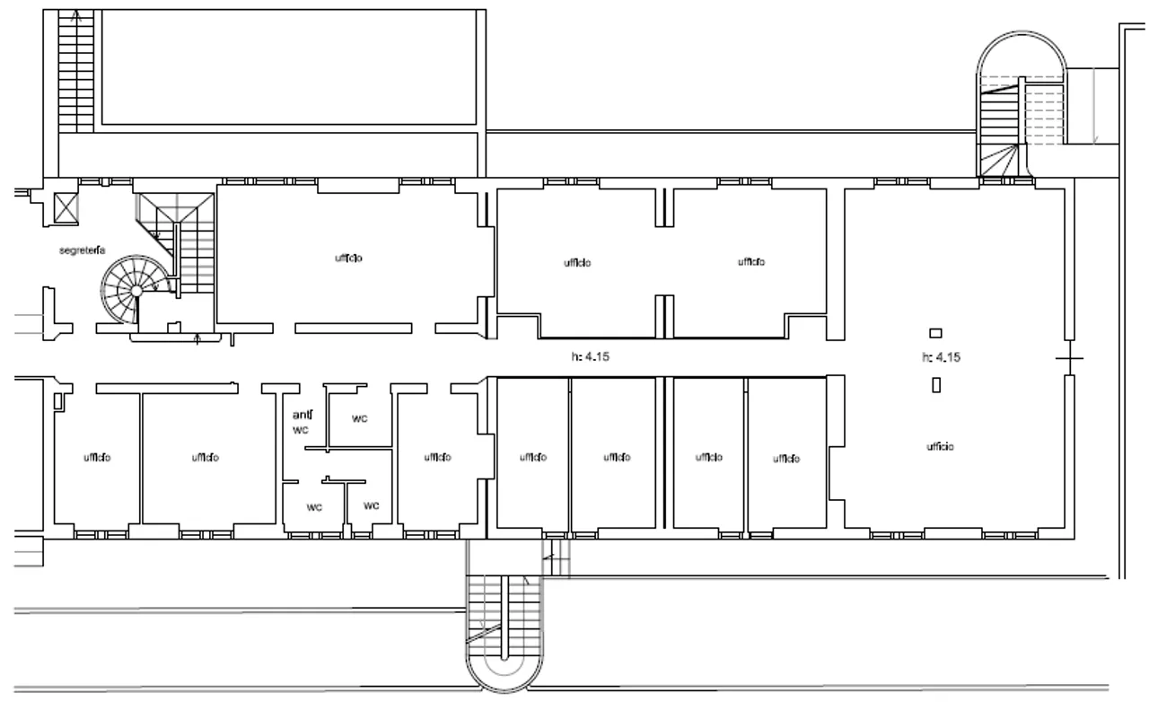 office - Tirone 11 / Avogadro 54 - Office - Dils - Verdiepingsplan - 1