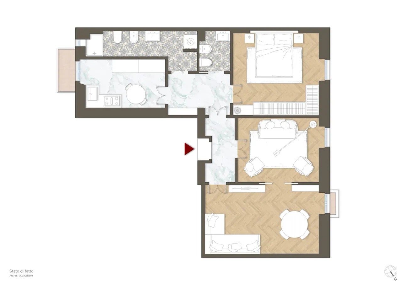living - Venini 42 - Living - Dils - Planimetria - 2