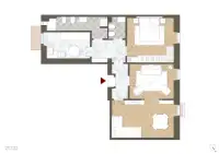 living - Venini 42 - Wonen - Dils - Verdiepingsplan thumbnail - 2