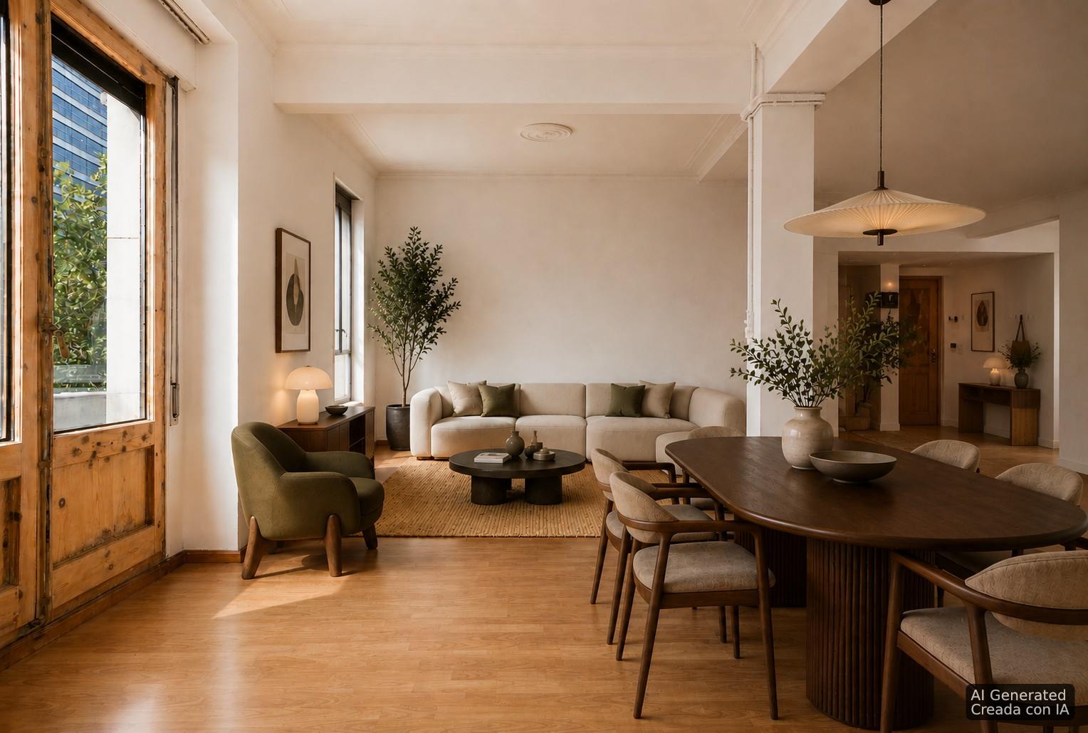 living - Piso de 134m² en venta en Sant Gervasi - Galvany, Barcelona - featured