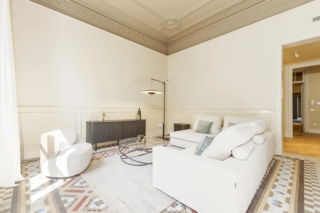 living - Piso de 204m² con 9m² terraza en venta en Eixample Derecho - gallery - 7