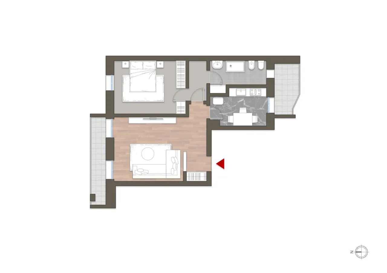 living - Castel Morrone 2A - Living - Dils - Planimetria - 1
