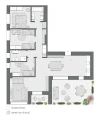 Three Bedrooms of 148 sqm - Edificio C2 - LivinUp  | Milano - Floor Plan thumbnail - 1