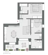 Two Bedrooms of 101 sqm - Edificio C2 - LivinUp  | Milano - Floor Plan thumbnail - 1
