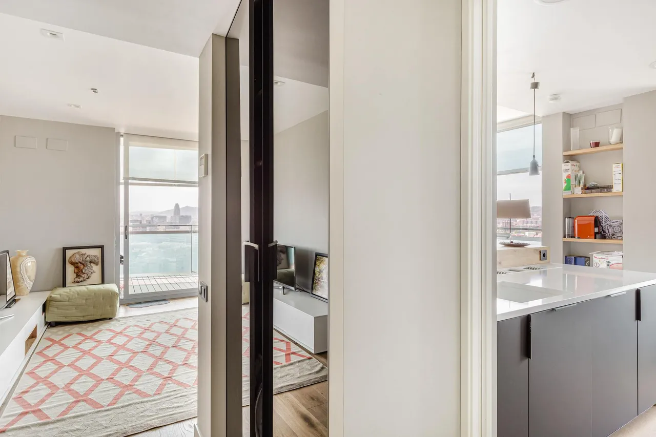 living - Piso de 97m² con terraza de 46m² en venta en Diagonal Mar - gallery - 5