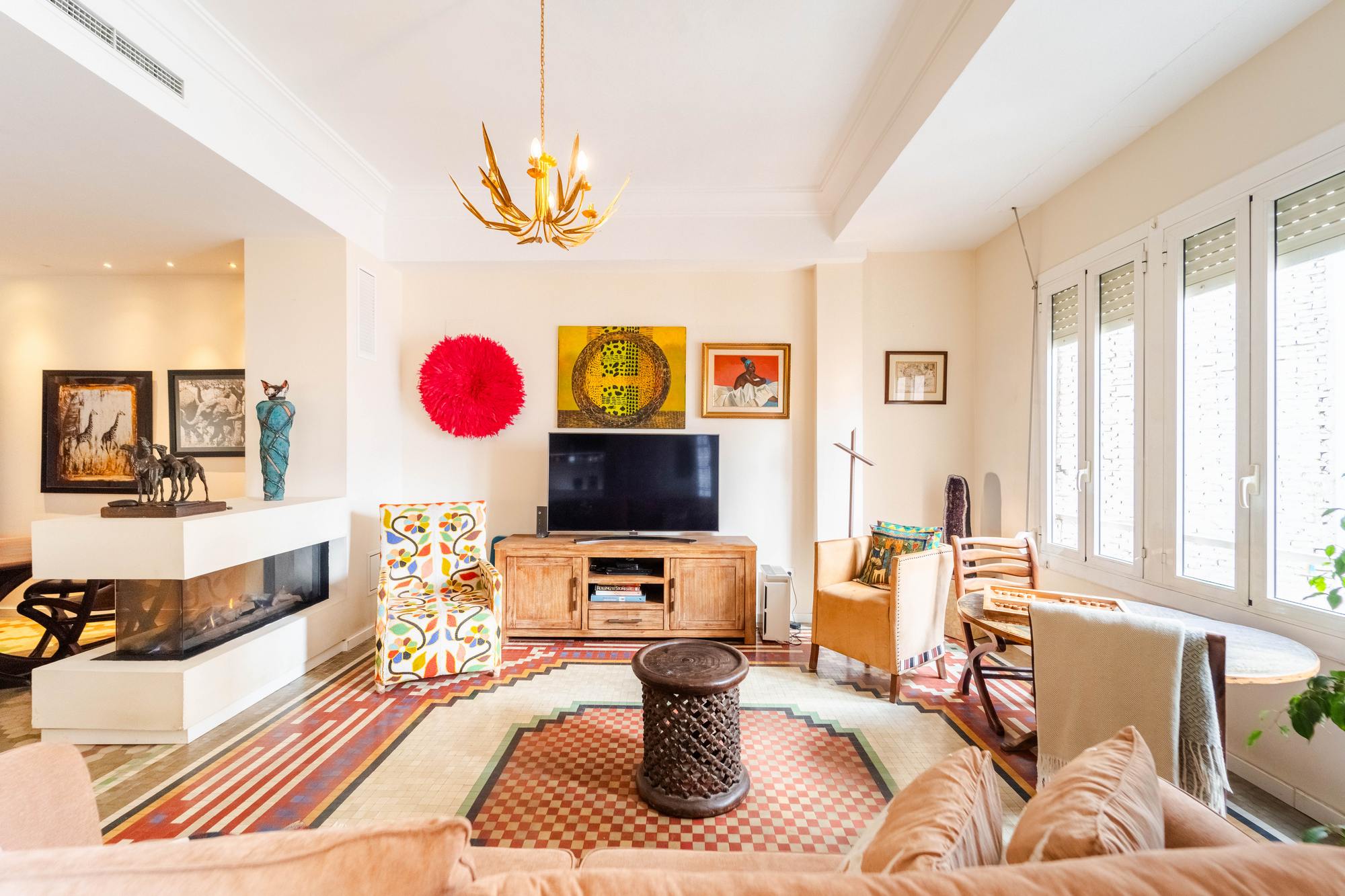 living - Piso de 124m² en venta en Gran Vía, Valencia - featured