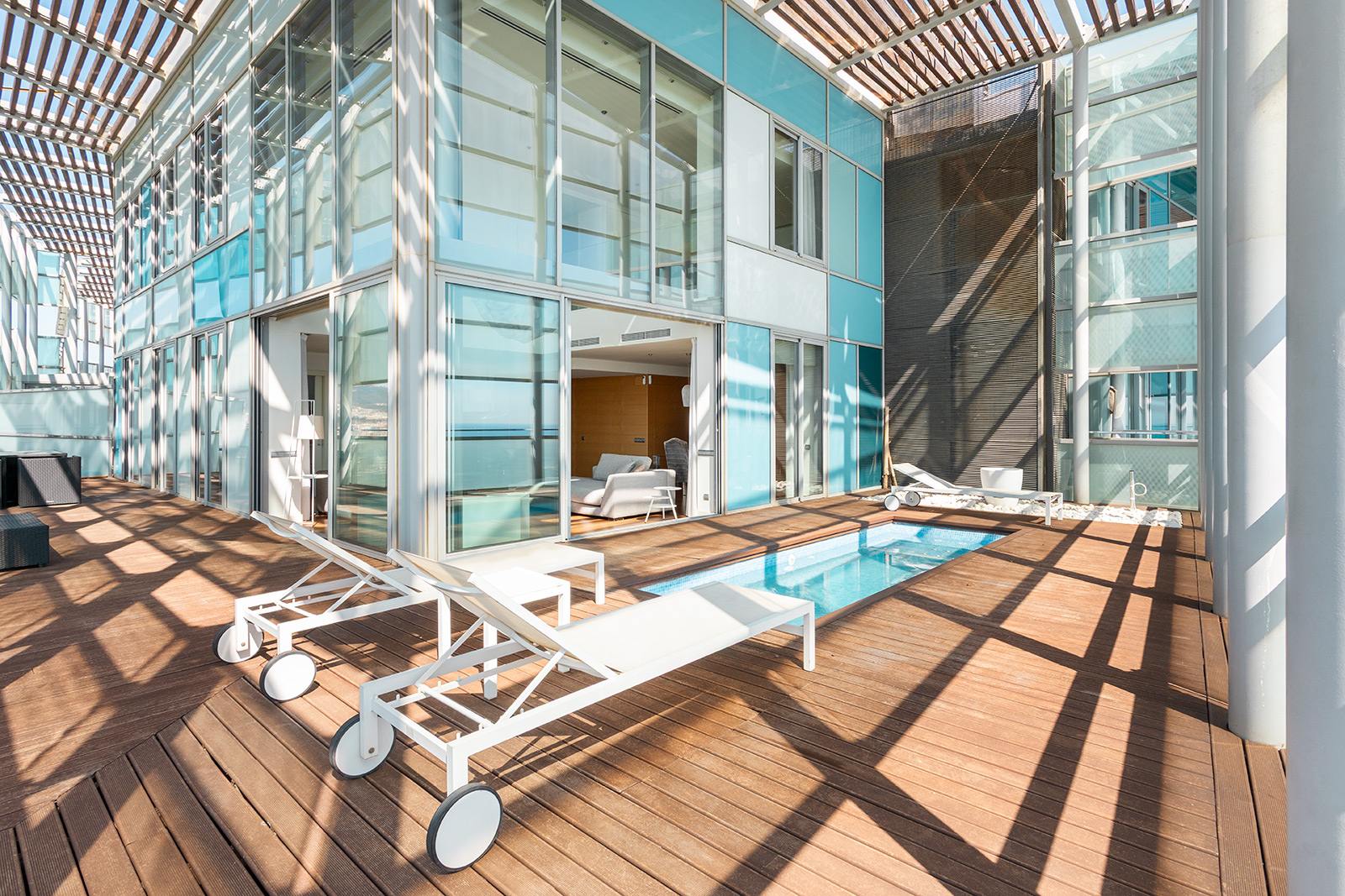 living - 163m² penthouse with 108m² terrace for rent in Diagonal Mar - gallery - 8
