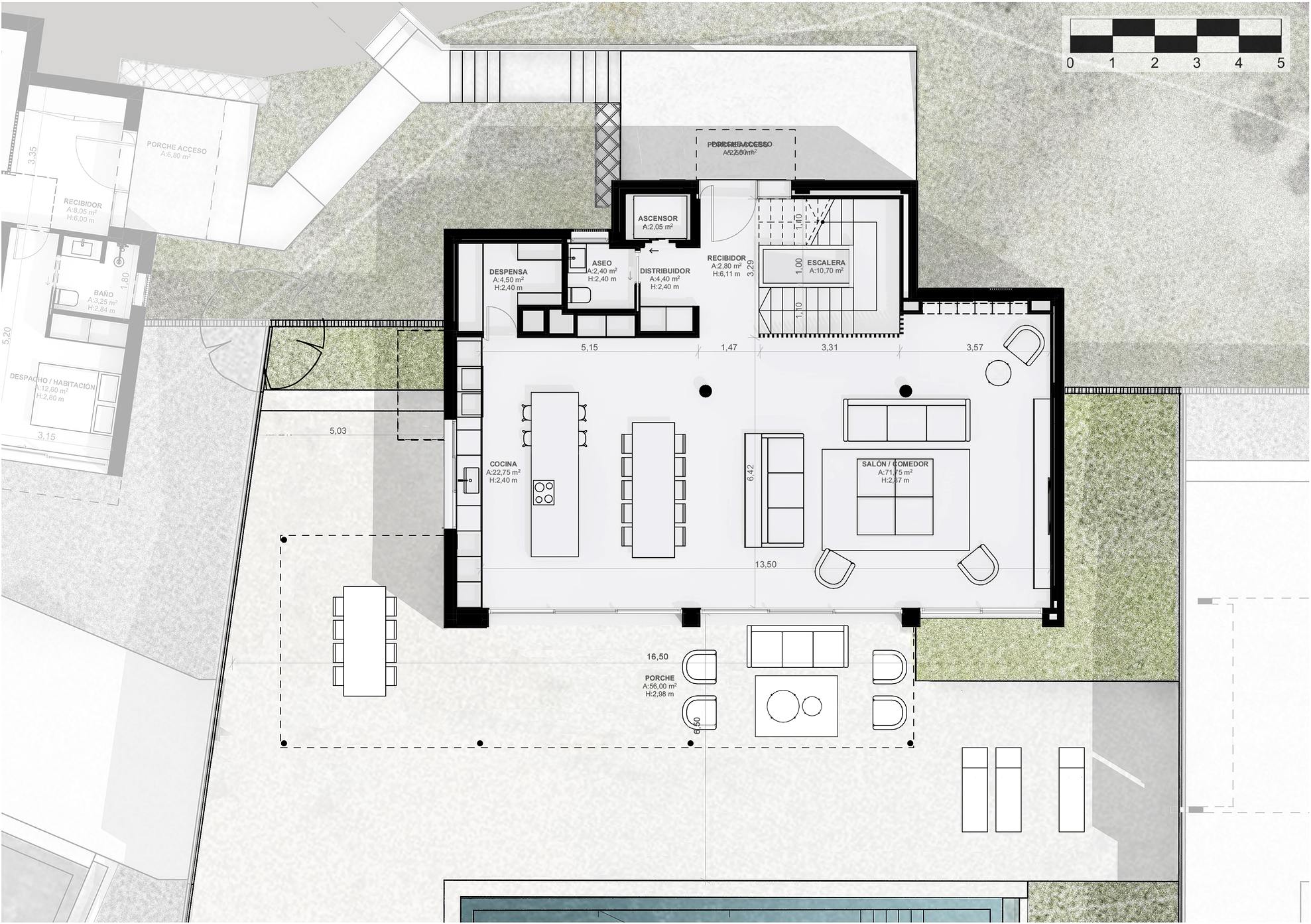 living - Casa / villa de 516m² con 2,940m² de jardín en venta en Sant Andreu de Llavaneres - Plano del piso - 1