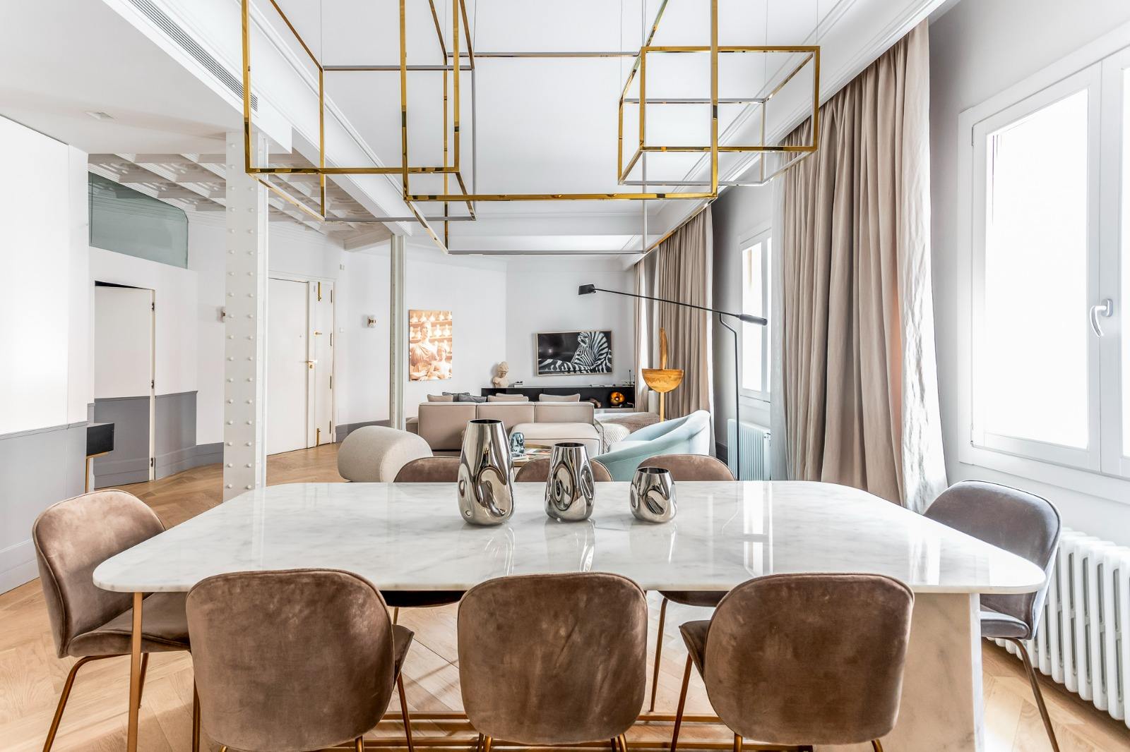 living - 287m² apartment for rent in Almagro, Madrid - gallery thumbnail - 8