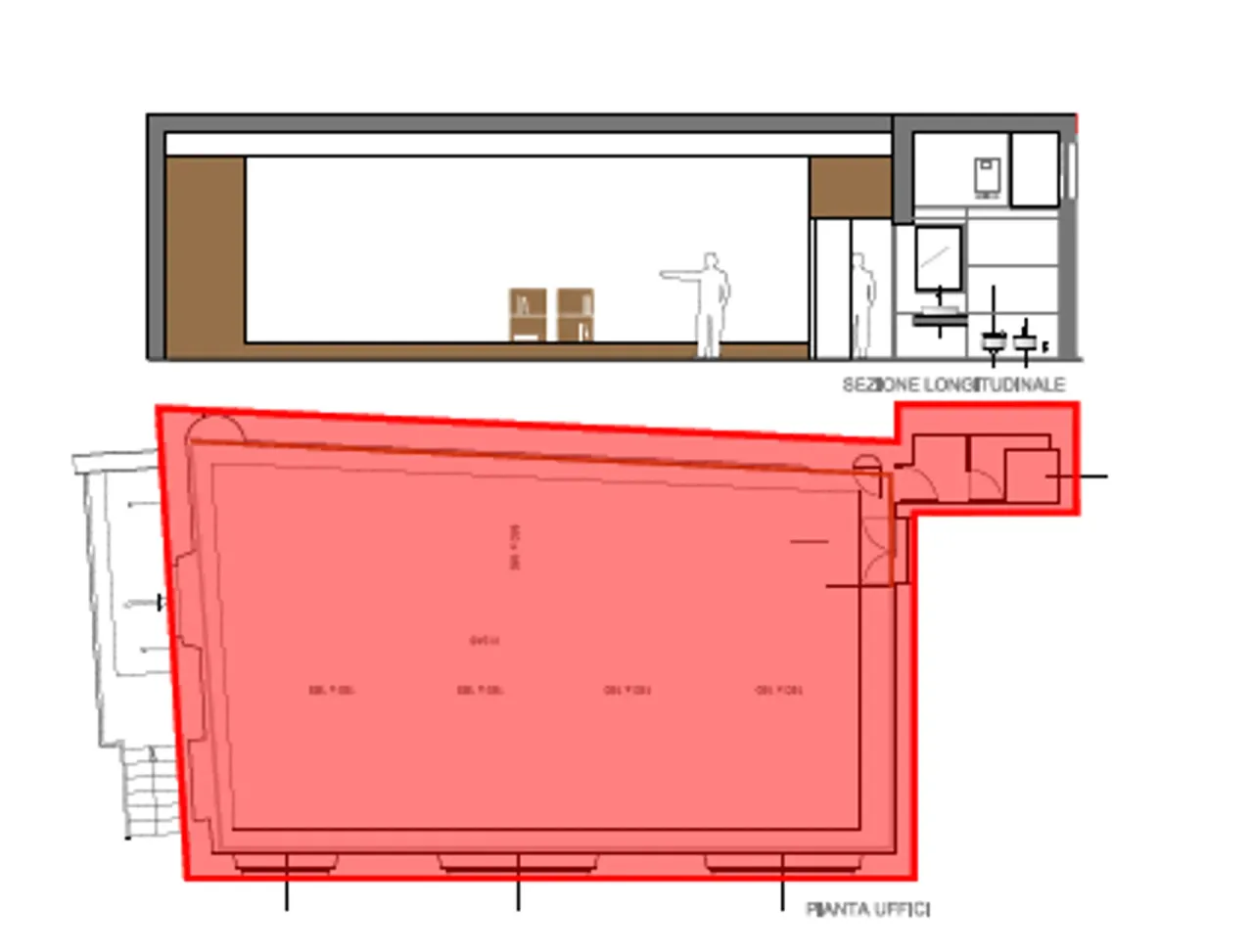 office - Broletto 43 - Kantoor - Dils - Verdiepingsplan - 3