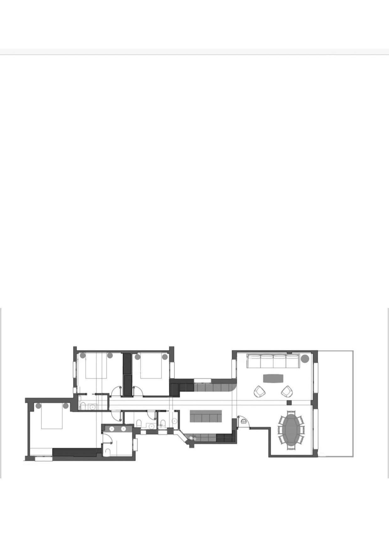 living - Piso de 180m² con 25m² terraza en venta en Recoletos - Plano del piso thumbnail - 1