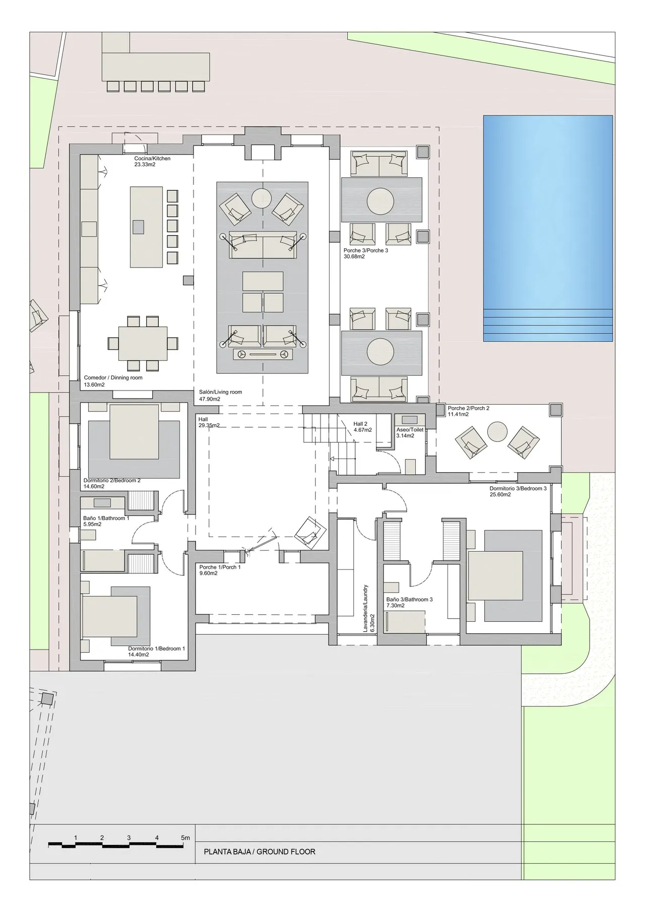 living - Casa / villa de 319m² con 80m² terraza en venta en Benahavís - Plano del piso - 2