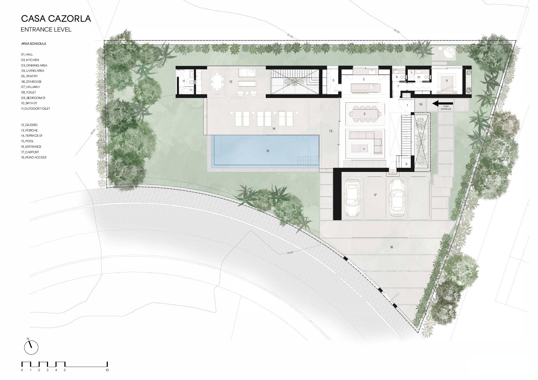 living - Casa / villa de 1,010m² con 600m² de jardín en venta en Milla de Oro - Plano del piso - 1
