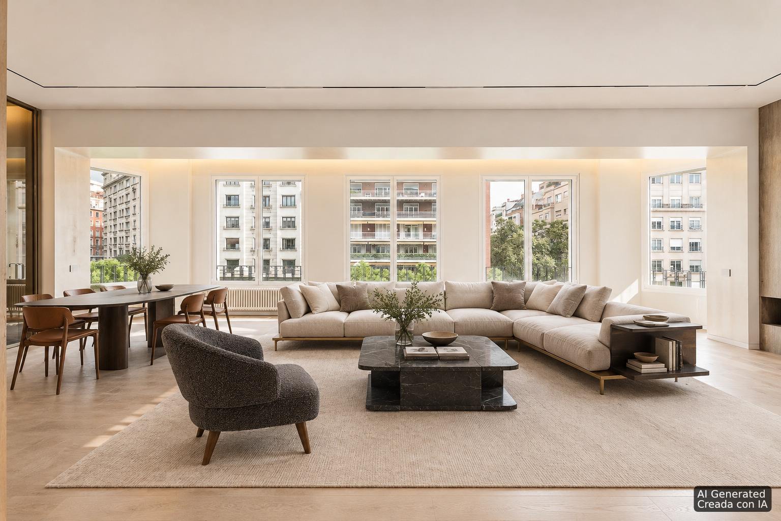 living - Piso de 390m² en venta en Turó Park, Barcelona - gallery thumbnail - 6