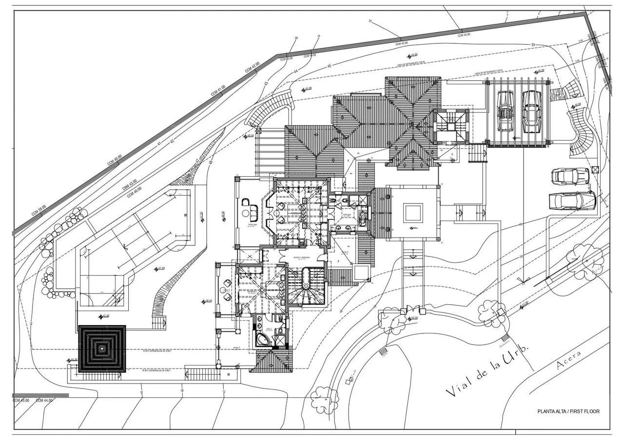 living - Casa / villa de 712m² con 133m² terraza en venta en Milla de Oro - Plano del piso - 3