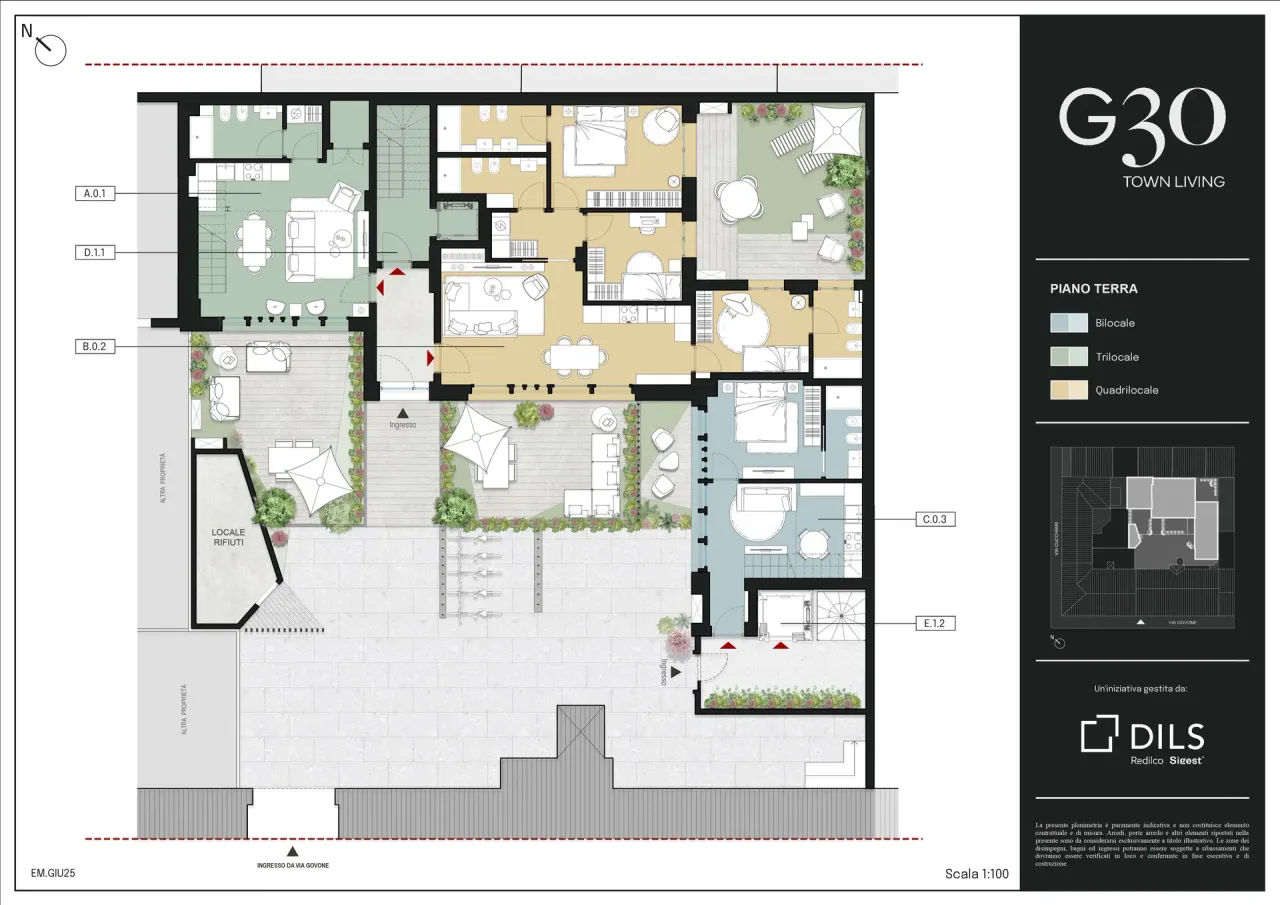 living - G30 Town House - Planimetria - 1