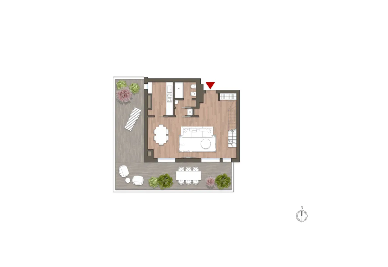 living - De Sanctis 41 - Wonen - Dils - Verdiepingsplan - 1