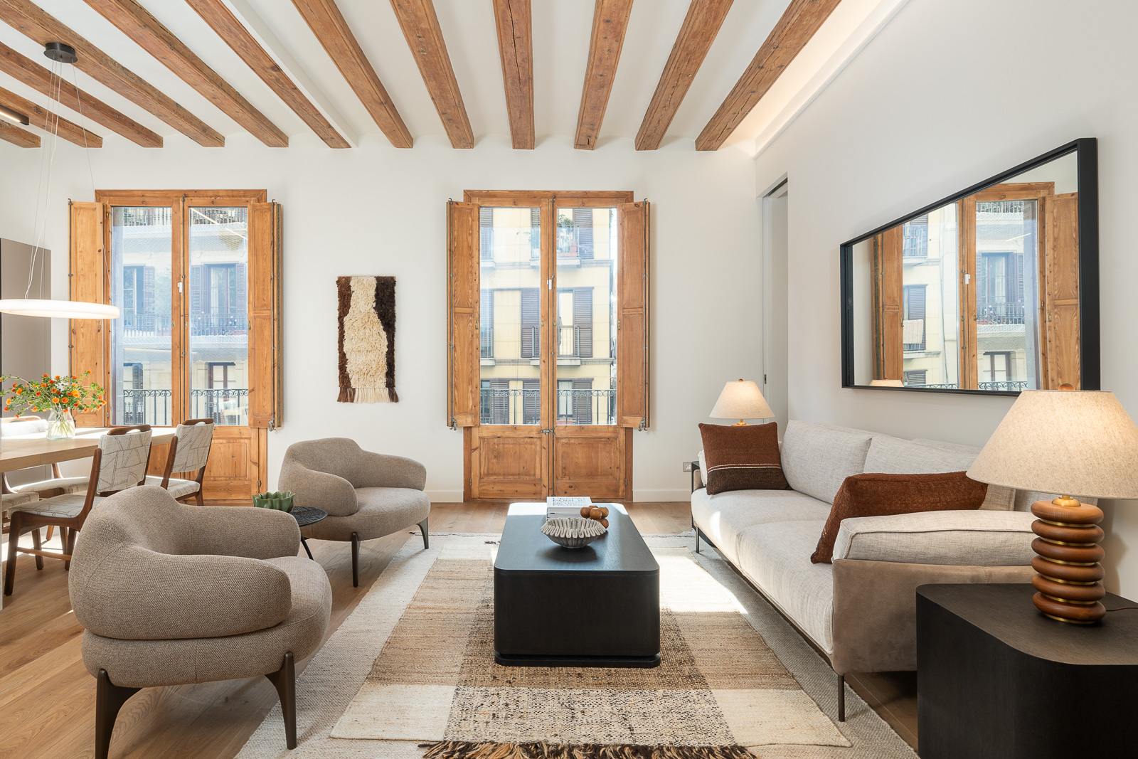 living - Piso de 147m² con 9m² terraza en alquiler en El Born - gallery - 2