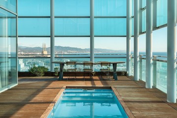 living - Ático de 255m² en alquiler en Diagonal Mar, Barcelona - featured