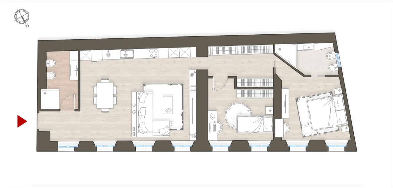 living - Corso Como 6 - Living - Dils - Plan d'étage - 1