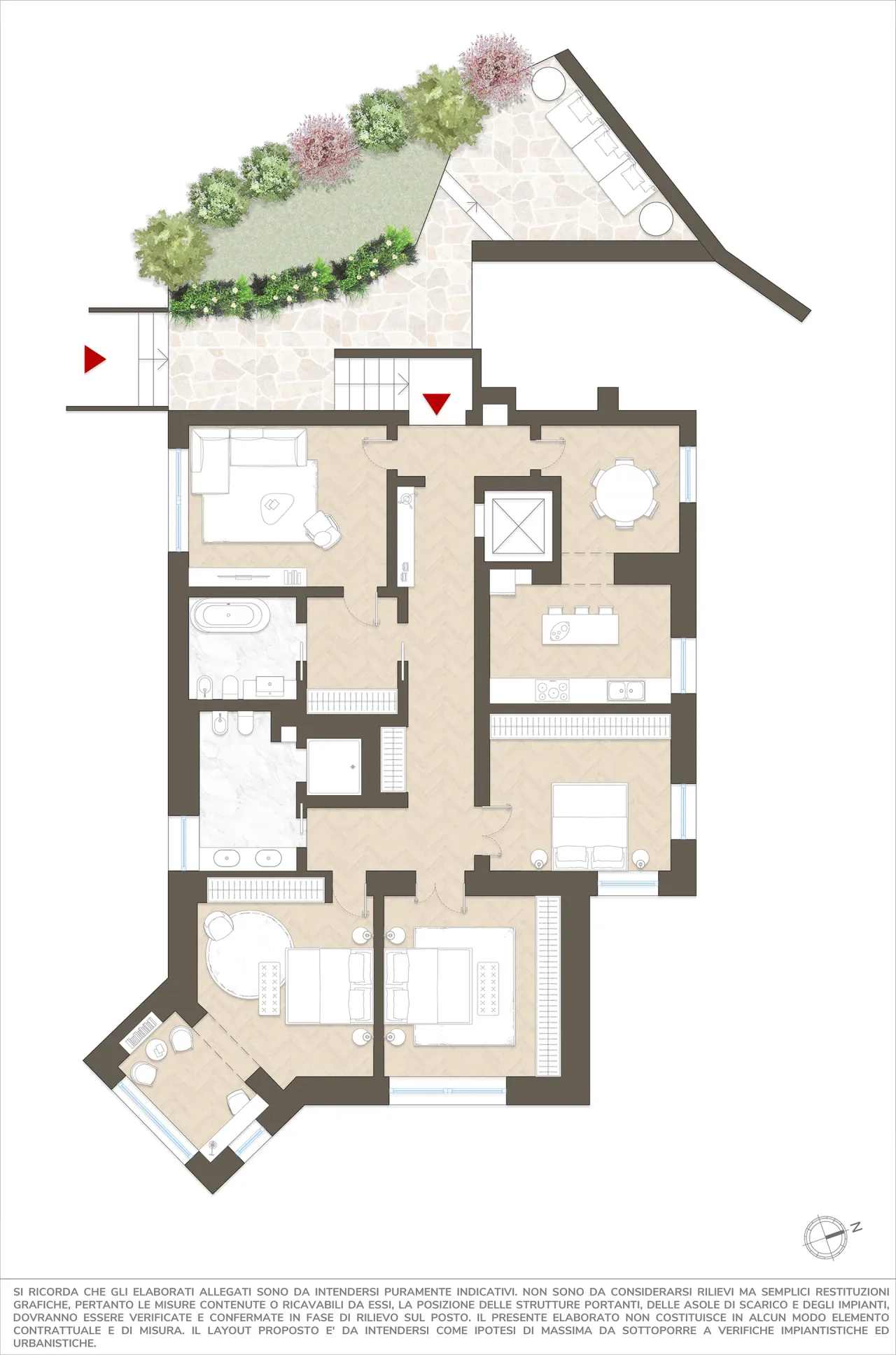living - Golfo del Tigullio - Wonen - Dils - Verdiepingsplan - 3