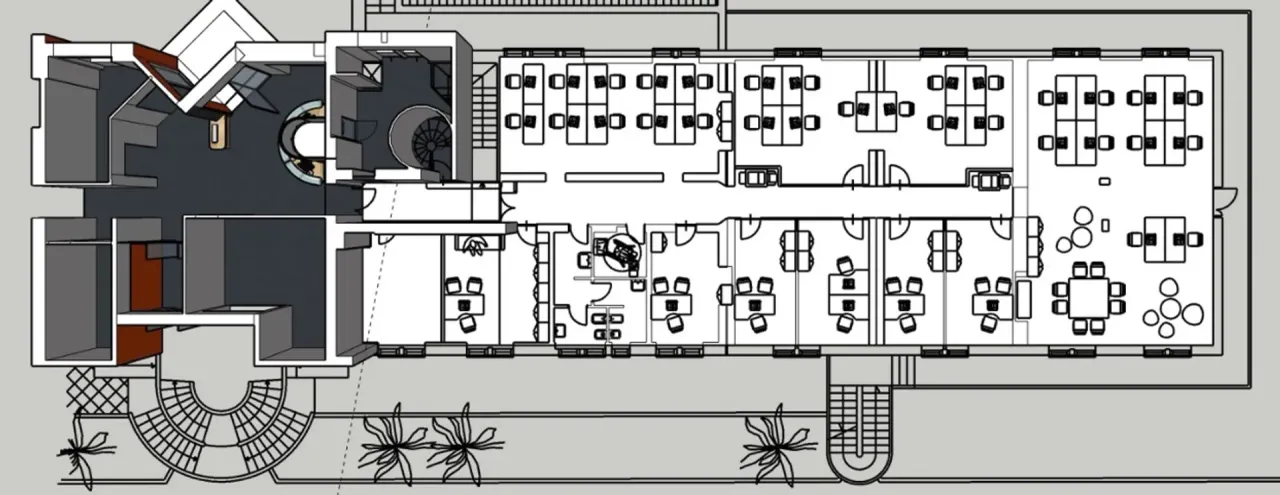 office - Tirone 11 / Avogadro 54 - Office - Dils - Plan d'étage - 4