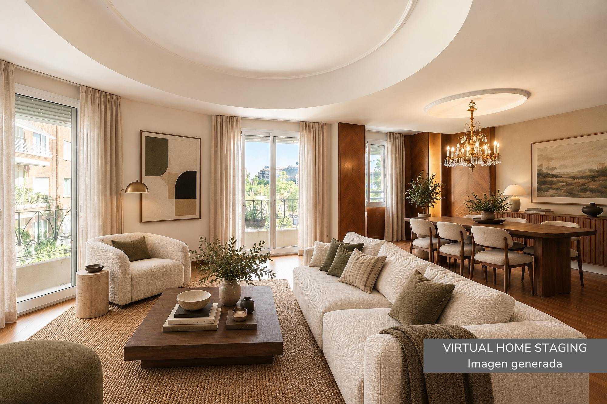 living - 162m² apartment for sale in Gran Vía, Valencia - featured