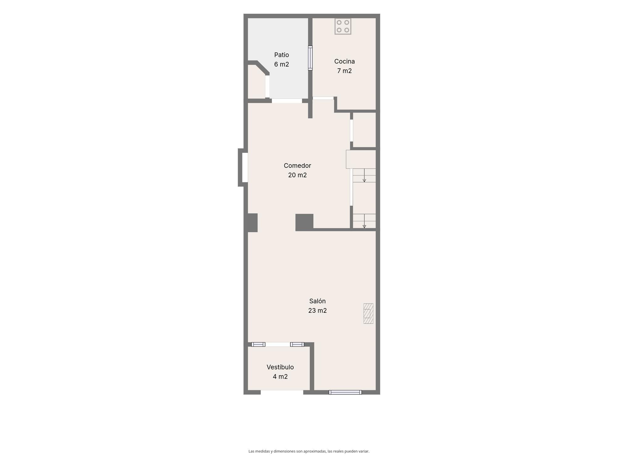 living - 189m² house / villa with 20m² terrace for sale in Sitges Town - Floor Plan - 1