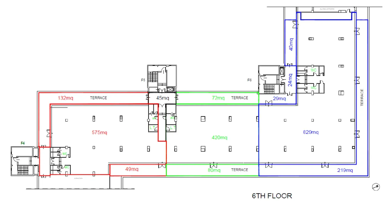 office - Assago Milanofiori - Palazzo F - Office - Dils - Floor Plan - 1