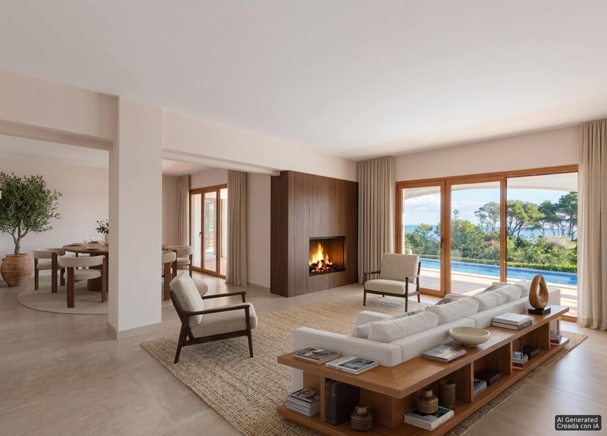 living - 322m² house / villa for sale in Sa Riera, Costa Brava - gallery thumbnail - 5