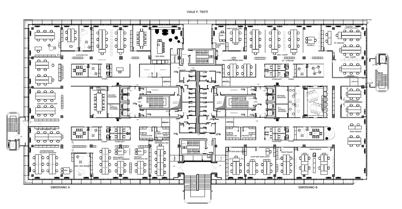 office - Viale Fulvio Testi 280 - Office - Dils - Plano del piso - 1