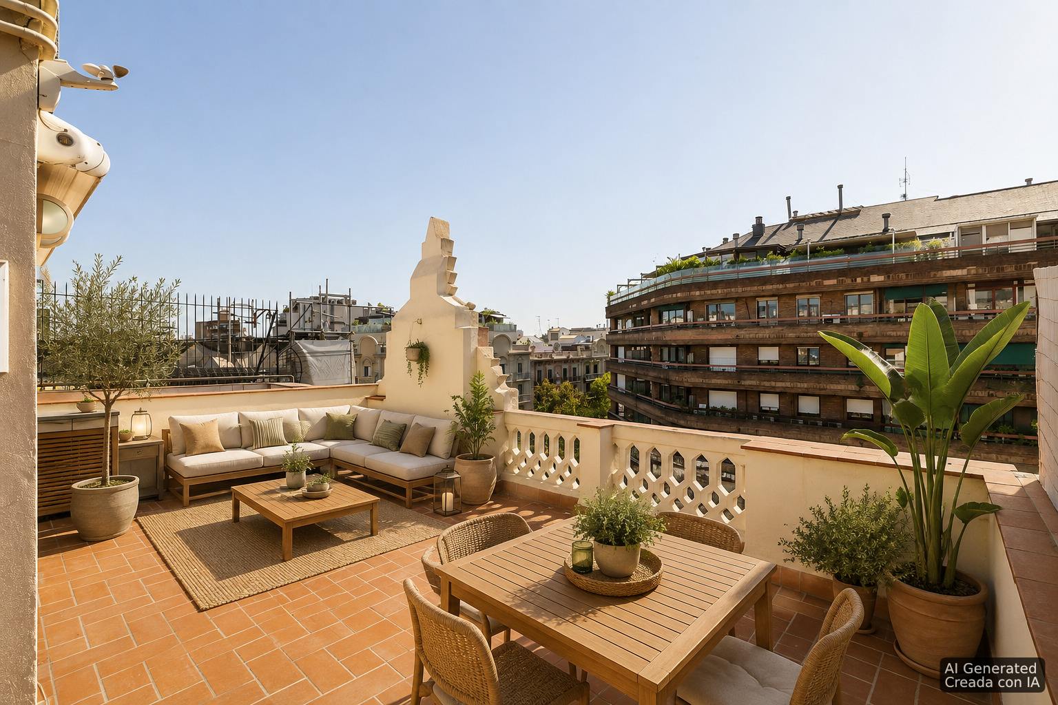 living - Ático de 74m² con 29m² terraza en venta en Eixample Izquierdo - gallery thumbnail - 1
